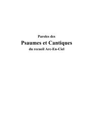 Psaumes et Cantiques - BIBLIQUEMENT VOTRE