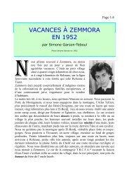 VACANCES À ZEMMORA EN 1952