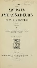 Soldats ambassadeurs sous le Directoire, an IV-an VIII - talleyrand