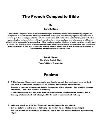 The French Composite Bible Psalms - The Composite Bible