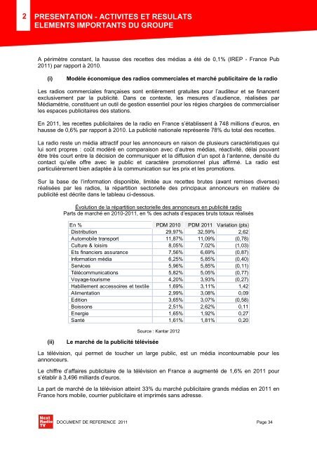 Télécharger le communiqué de presse - NextRadioTV