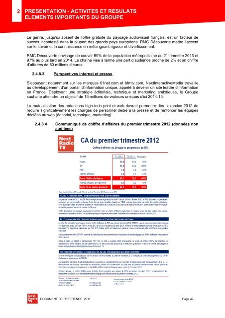 Télécharger le communiqué de presse - NextRadioTV