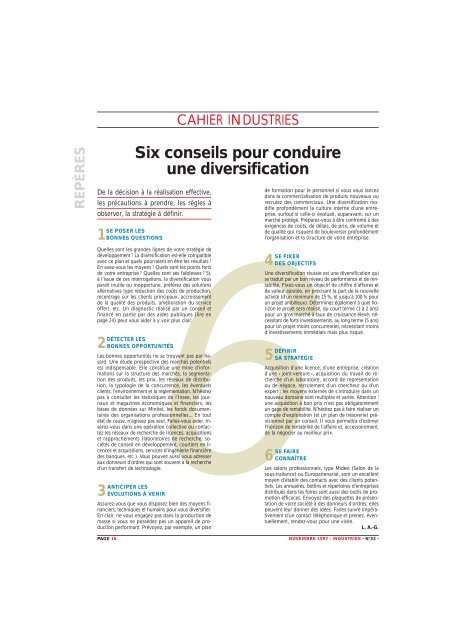 Sous-traitance: ces PMI qui se diversifient - Dgcis