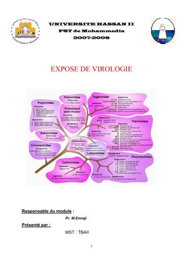 EXPOSE DE VIROLOGIE - La Faculté des Sciences et Techniques ...