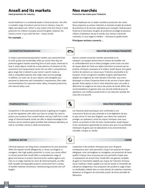 INDUSTRIAL – INDUSTRIEL - Ansell Canada