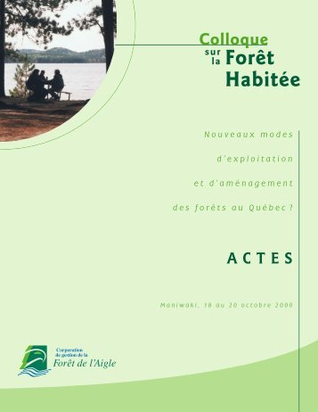 jeudi - Commission d'étude sur la gestion de la forêt publique ...