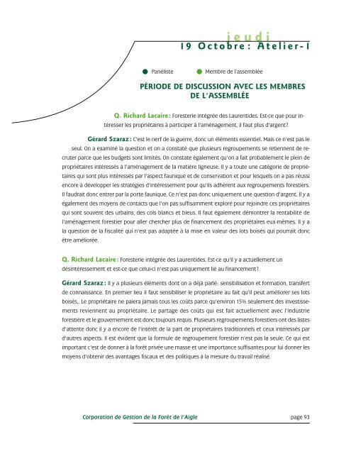 jeudi - Commission d'étude sur la gestion de la forêt publique ...