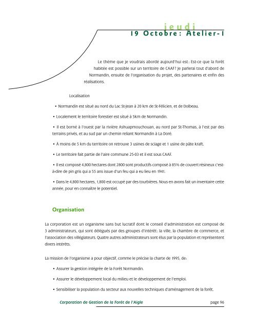 jeudi - Commission d'étude sur la gestion de la forêt publique ...