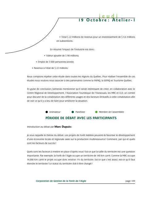 jeudi - Commission d'étude sur la gestion de la forêt publique ...