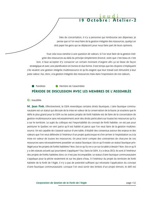 jeudi - Commission d'étude sur la gestion de la forêt publique ...