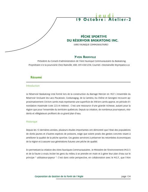 jeudi - Commission d'étude sur la gestion de la forêt publique ...