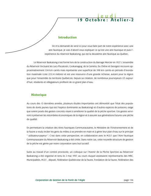 jeudi - Commission d'étude sur la gestion de la forêt publique ...