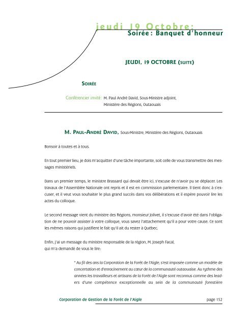 jeudi - Commission d'étude sur la gestion de la forêt publique ...