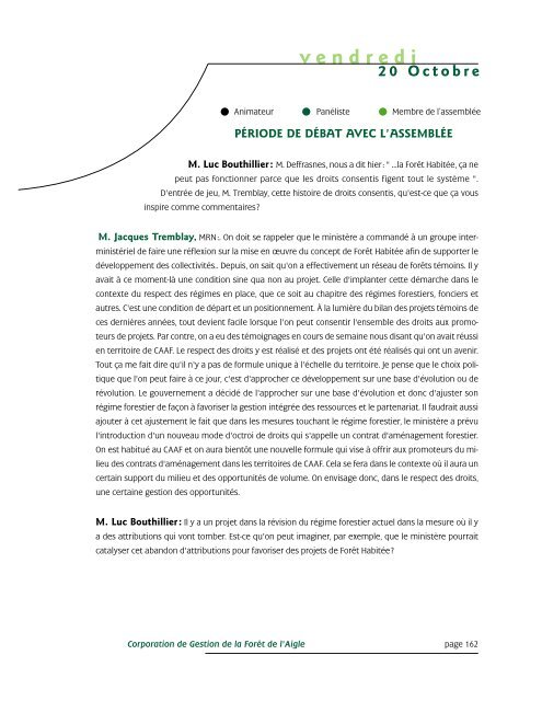 jeudi - Commission d'étude sur la gestion de la forêt publique ...