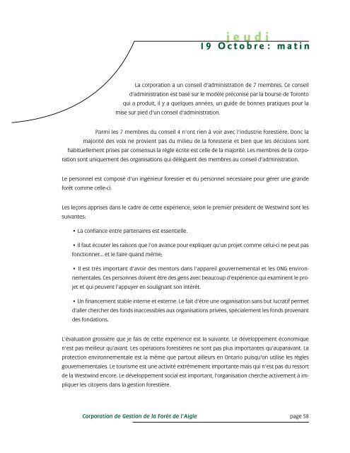 jeudi - Commission d'étude sur la gestion de la forêt publique ...