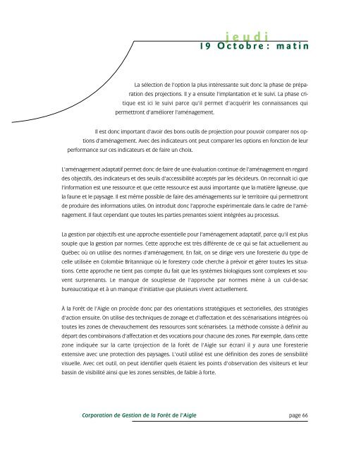 jeudi - Commission d'étude sur la gestion de la forêt publique ...