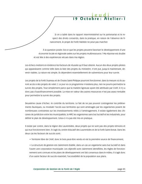 jeudi - Commission d'étude sur la gestion de la forêt publique ...