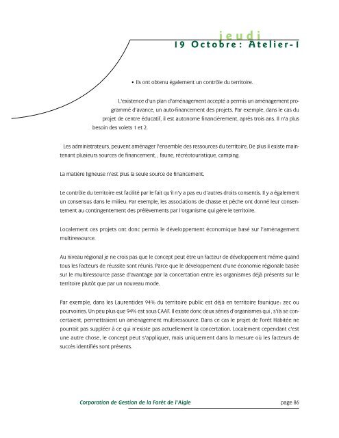 jeudi - Commission d'étude sur la gestion de la forêt publique ...