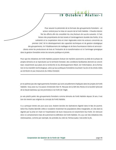 jeudi - Commission d'étude sur la gestion de la forêt publique ...