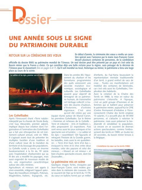 Une année sous le signe du patrimoine durable - Loos-en-Gohelle