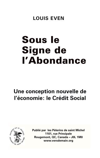 Sous le Signe de l'Abondance - Journal Vers Demain