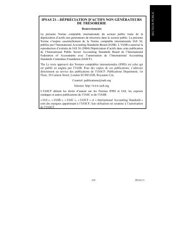 ipsas 21—dépréciation d'actifs non générateurs de trésorerie - IFAC