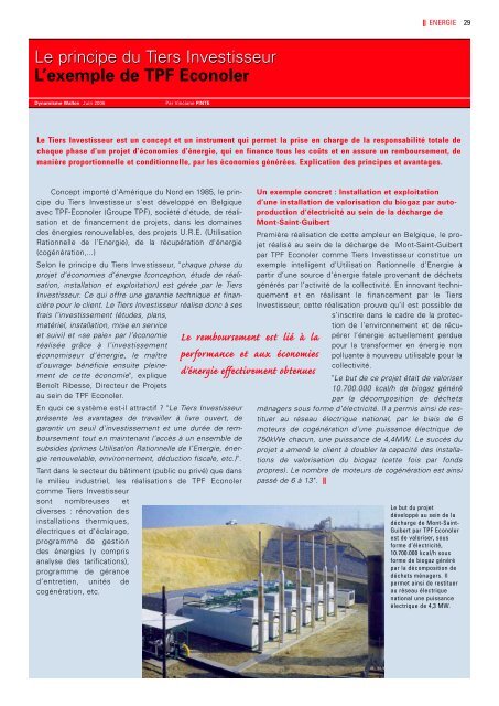 Dynamisme 196 xp pour pdf - Union Wallonne des Entreprises