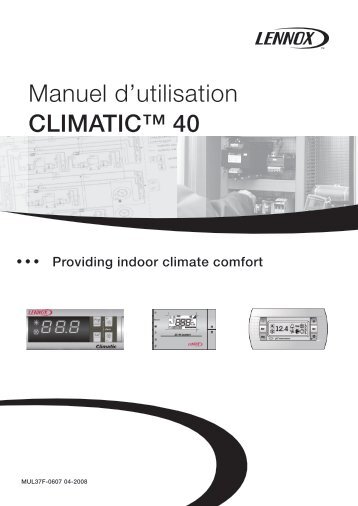 CLIMATIC™ 40 Manuel d'utilisation - Lennox