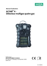 ALTAIR 4 - Détecteur multigaz quatre gaz - Mine Safety Appliances ...