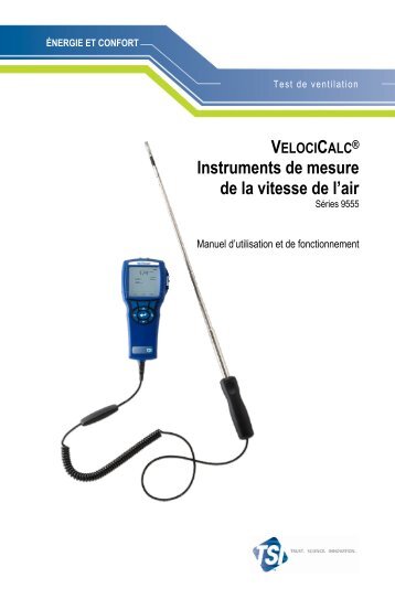 VelociCalc Air Velocity Meter Model 9555 operation and ... - TSI