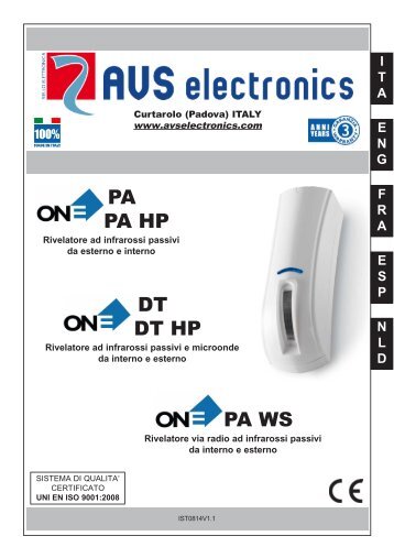 C:\Manuali e Etichette\One e Uno\ist0814V1.1.pmd - Avs Electronics ...