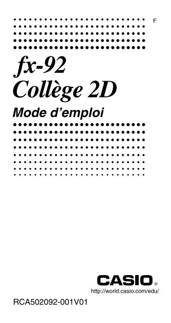 fx-92 Collège 2D - CASIO Europe