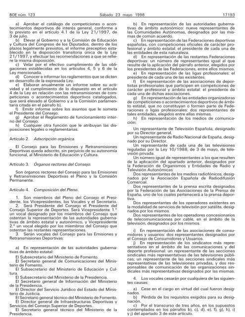 BOE 123 Sec 1 Pag 17192 a 17194 - Consejo Superior de Deportes