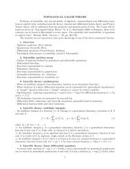 TOPOLOGICAL GALOIS THEORY Problems of solvability and non ...