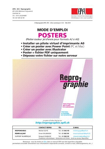 comment réussir un poster - Repro EPFL