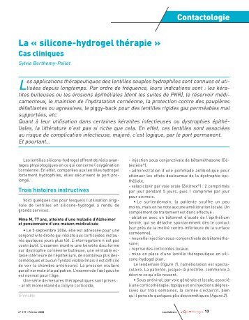 La « silicone-hydrogel thérapie » - Contacto.fr