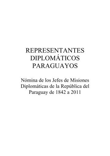 representantes diplomáticos del paraguay - Ministerio de ...