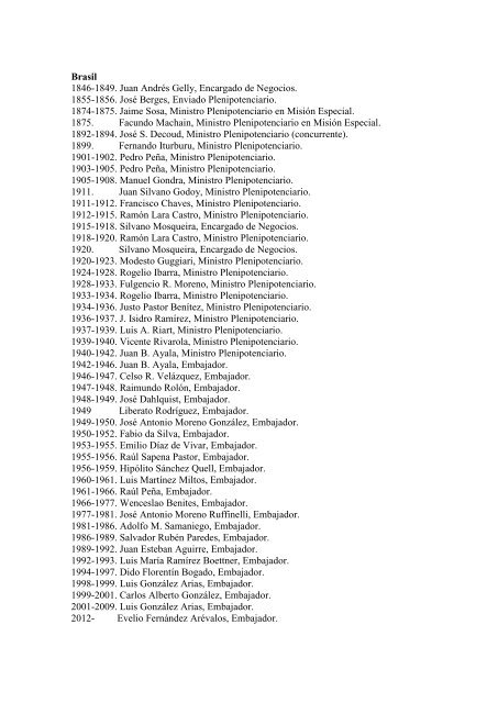 representantes diplomáticos del paraguay - Ministerio de ...