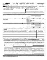 Formulario 2848(SP) - Internal Revenue Service