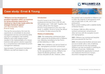 Case study: Ernst & Young - Williams Lea