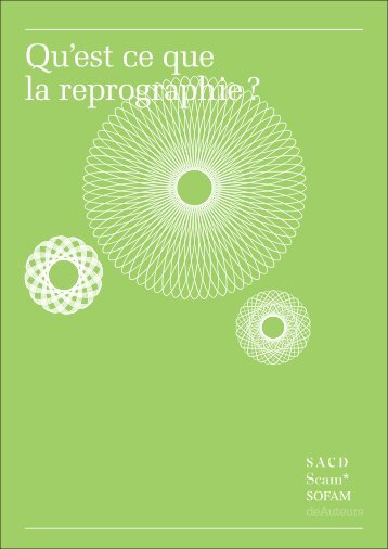 Qu'est ce que la reprographie ? - Sacd