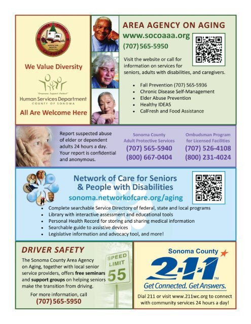 Senior Resource Guide - Sonoma County Area Agency on Aging(AAA)