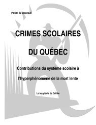 CRIMES SCOLAIRES DU QUÉBEC - Accueil