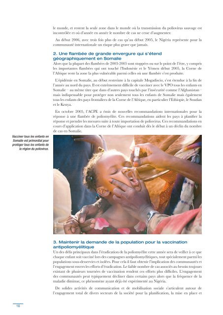 Rapport annuel 2005 - Global Polio Eradication Initiative