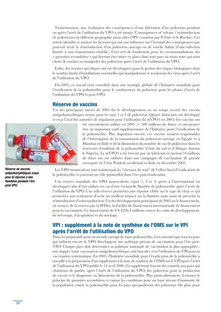 Rapport annuel 2005 - Global Polio Eradication Initiative