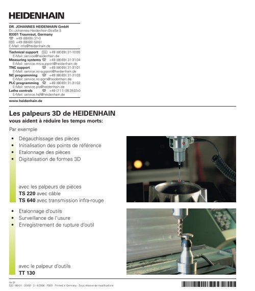 5.2 Données d'outils - heidenhain