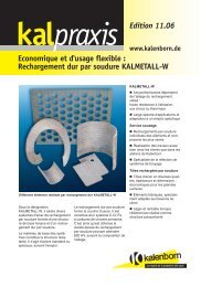 Rechargement dur par soudure KALMETALL-W - Kalenborn ...