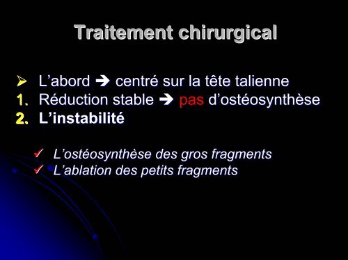 la luxation sous-talienne post-traumatique - Société d'orthopédie ...