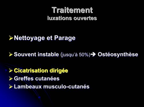 la luxation sous-talienne post-traumatique - Société d'orthopédie ...