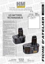 Batteries (ou accumulateurs) rechargeables pour ... - HM diffusion